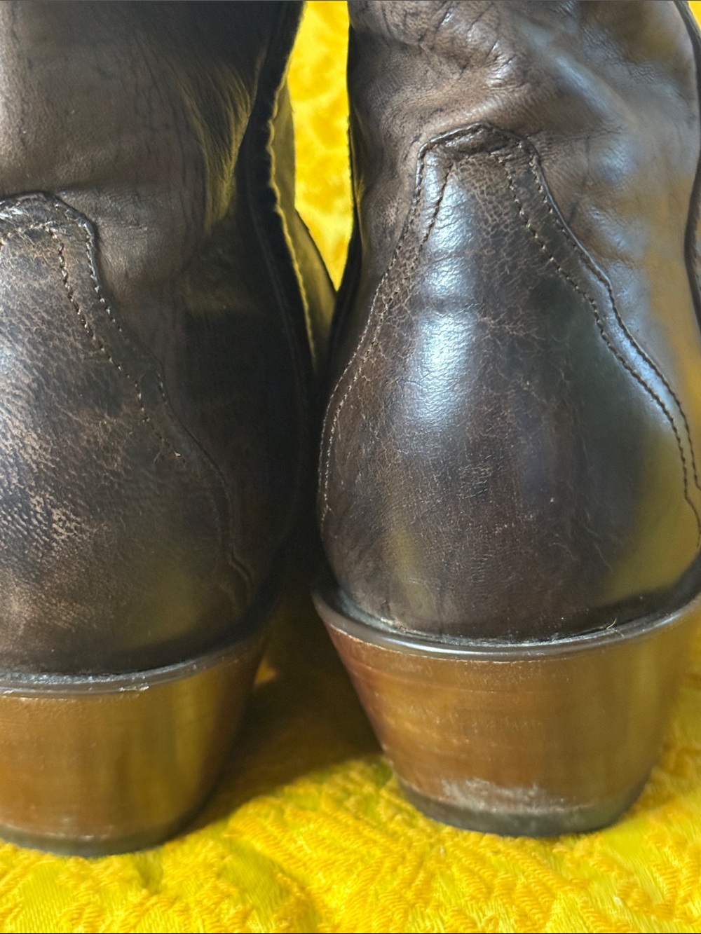 Lucchese Brown Leather Women’s Western Heeled Boots - Picture 5 of 10